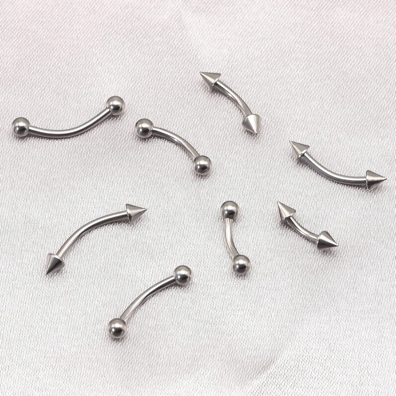 BLISI G23 Solid Titanium Eyebrow Piercing Jewelry, Gokd Black Rose Gold Silver Pink Rainbow Eyebrow Rings 16G Curved Barbell,Tiny Vertical Labret Lip Jewelry Rook Piercing Jewelry for Women and Men