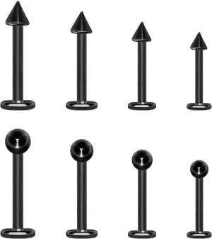 BLISI G23 Solid Titanium Eyebrow Piercing Jewelry, Gokd Black Rose Gold Silver Pink Rainbow Eyebrow Rings 16G Curved Barbell,Tiny Vertical Labret Lip Jewelry Rook Piercing Jewelry for Women and Men