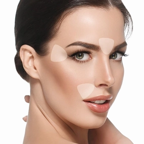 BLUMBODY Face & Forehead Wrinkle Patches – Mini Anti-Wrinkle Facial Patches for Eyes, Mouth & Forehead – Triangle Non-Silicone Face Tape for Elevens, Crows Feet and Fine Lines – 160 Facial Patches
