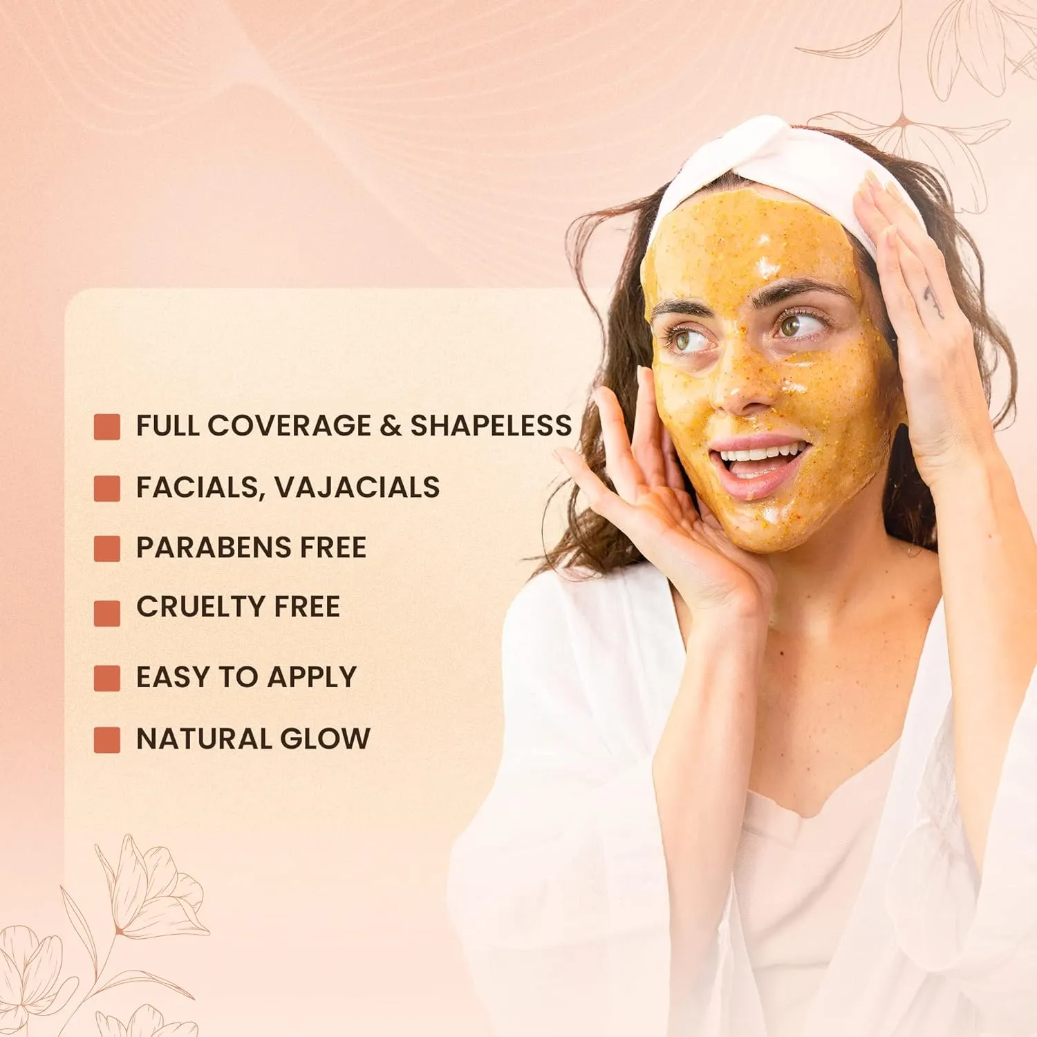 BRÜUN Jelly Mask Jar 24k Gold Mandelic AC AHA Peel-Off Face Care Rubber Mask | 23 fl oz Skin Care Moisturizing Gel Mask Jar Spa Set