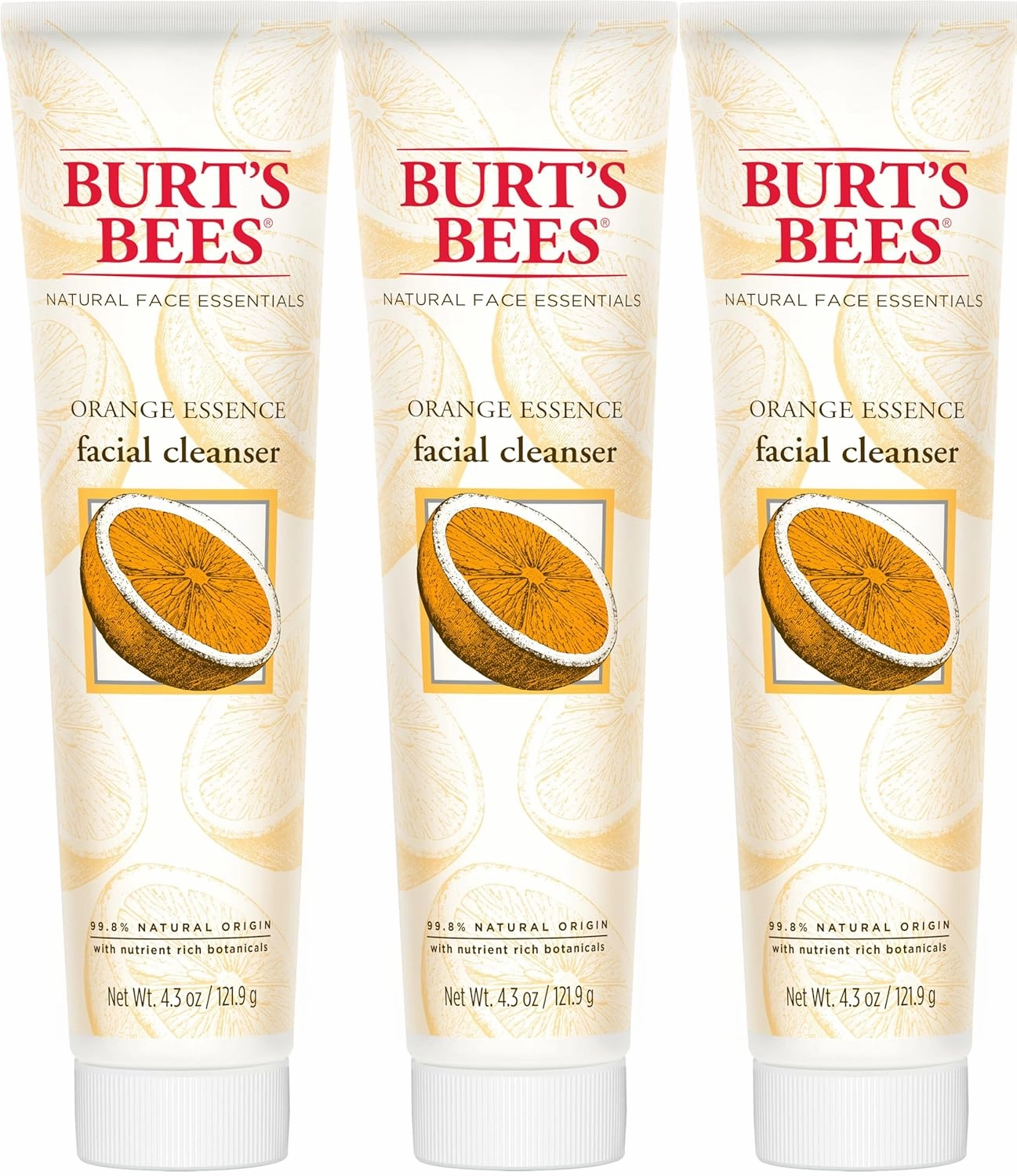 Burt's Bees Orange Essence Facial Cleanser, Sulfate-Free Face Wash, 4.3 Oz (Package May Vary)