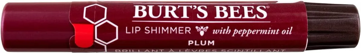 Burt's Bees Lip Shimmer, Plum, 0.09 Ounces each (Value Pack of 5)