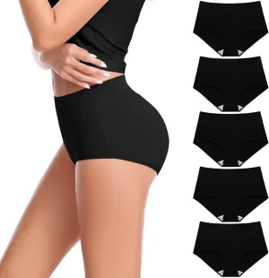 CAILECOTTON Womens Underwear Cotton Briefs Plus Size High Waisted Underwears Women Pack Cotton Panties for Women Pack