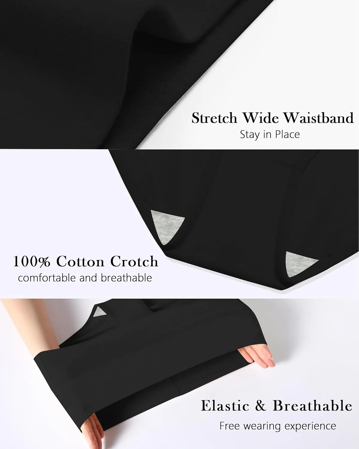 CAILECOTTON Womens Underwear Cotton Briefs Plus Size High Waisted Underwears Women Pack Cotton Panties for Women Pack