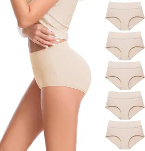 CAILECOTTON Womens Underwear Cotton Briefs Plus Size High Waisted Underwears Women Pack Cotton Panties for Women Pack