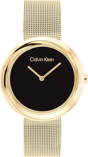 Calvin Klein Women's Twisted Bezel - 34mm 2H Quartz Watch - Stainless Steel Bracelet - Water Resistance 30 Meters - Minimalistic Style – Premium Fashion - Gift for Her
