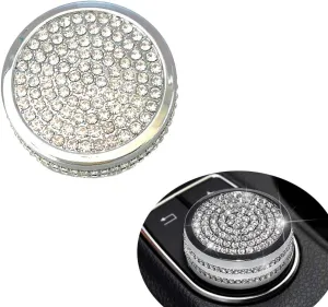 Car Multimedia Control Knob Button Cover Fit for Mercedes Benz A B E GLC GLA GLK GLE ML GL Class (Silver-A)