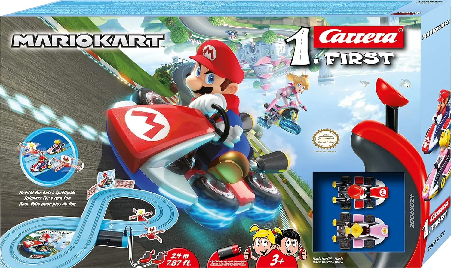 Carrera of America Inc - Mario Kart - Carrera First - Mario Vs Peach 1/50 Slot Car Set