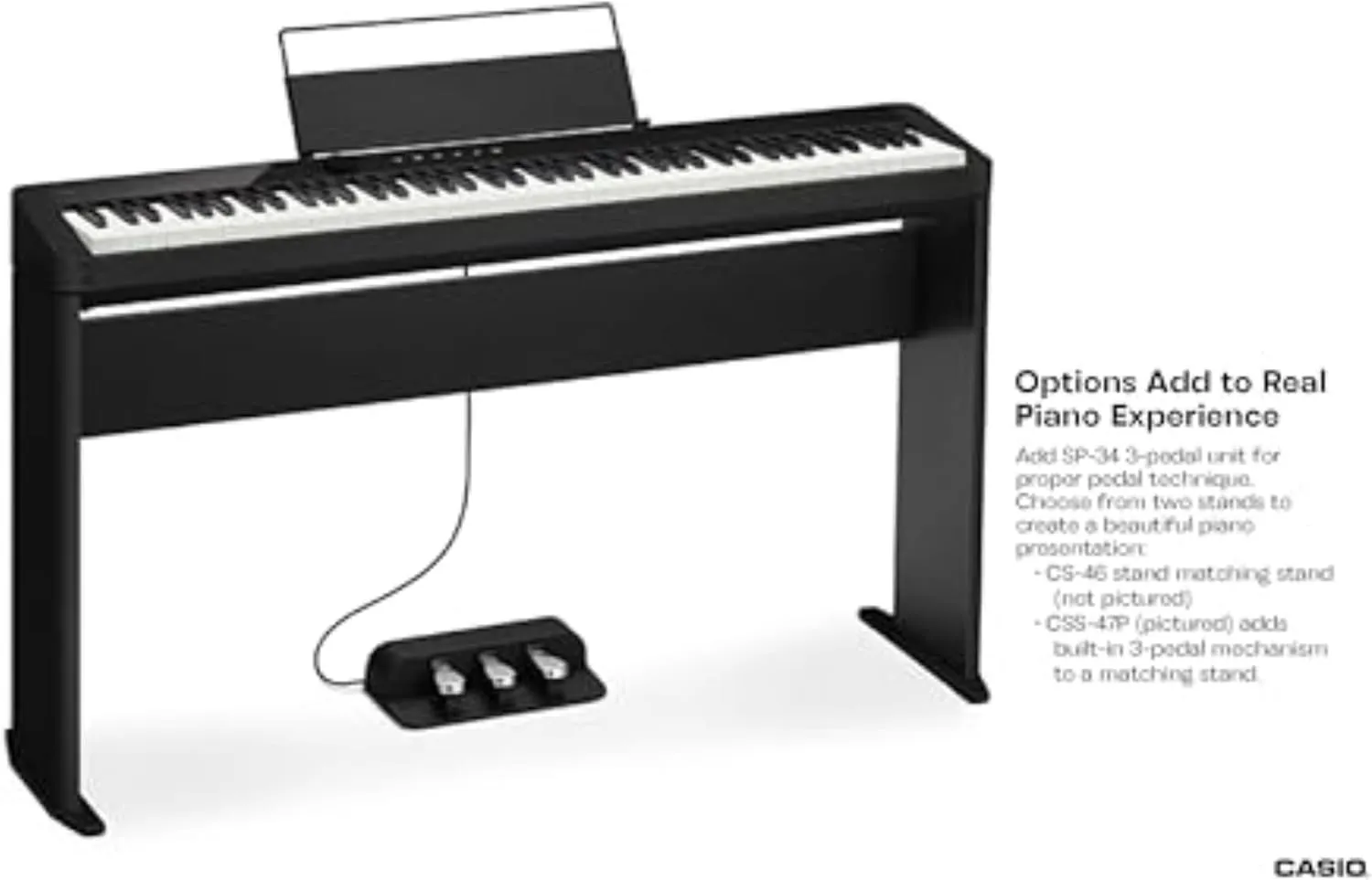Casio Privia PX-S1100 – 88-Key Touch-Responsive Weighted Digital Piano | Ultra-Portable | Superior Sound | German Grand Tone, Bluetooth, Casio Music Space App | Gloss Black Finish