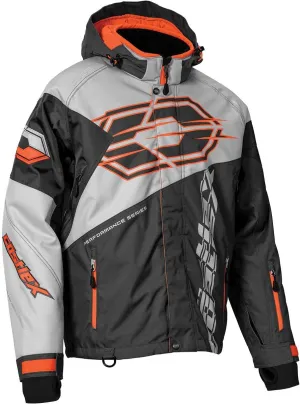Castle X Men's Code Jacket in Silver/Charcoal/Orange, Size X-Large