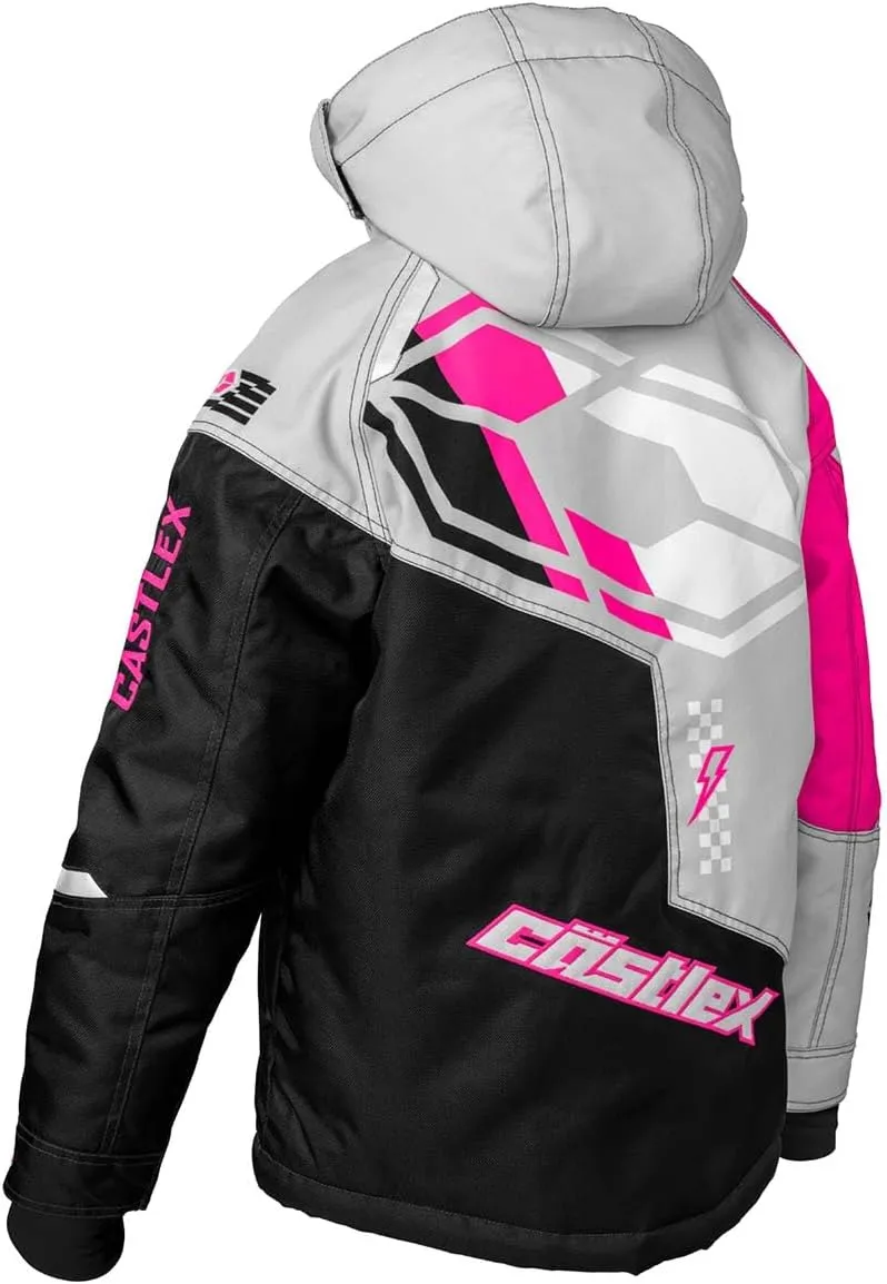 Castle X Youth Code G5 Jacket (Silver/Pink Glo/Black - Large)
