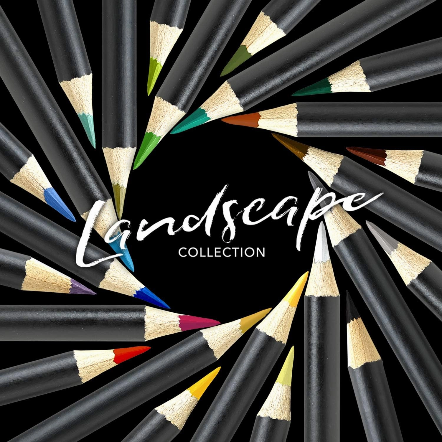 Castle Arts Themed 24 Coloured Pencil Set in Tin Box, perfect colours for ‘Landscapes’. Featuring quality, smooth coloured cores, superior blending & layering performance achieving great results