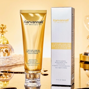 Caviar Liquid Lift Purifying Cleanser 4.1 Fl Oz, Dry Skin Hydrating & Anti-aging Face Wash, Deeply Cleanses the Face, Hydrates and Rejuvenate for Glowing Skin, 120ml