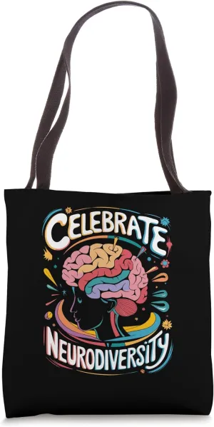Celebrate Neurodiversity Brain Tree Design Tote Bag