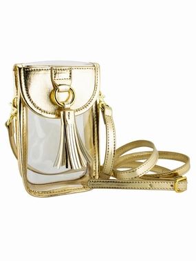 Cellphone Crossbody with Gold Accents