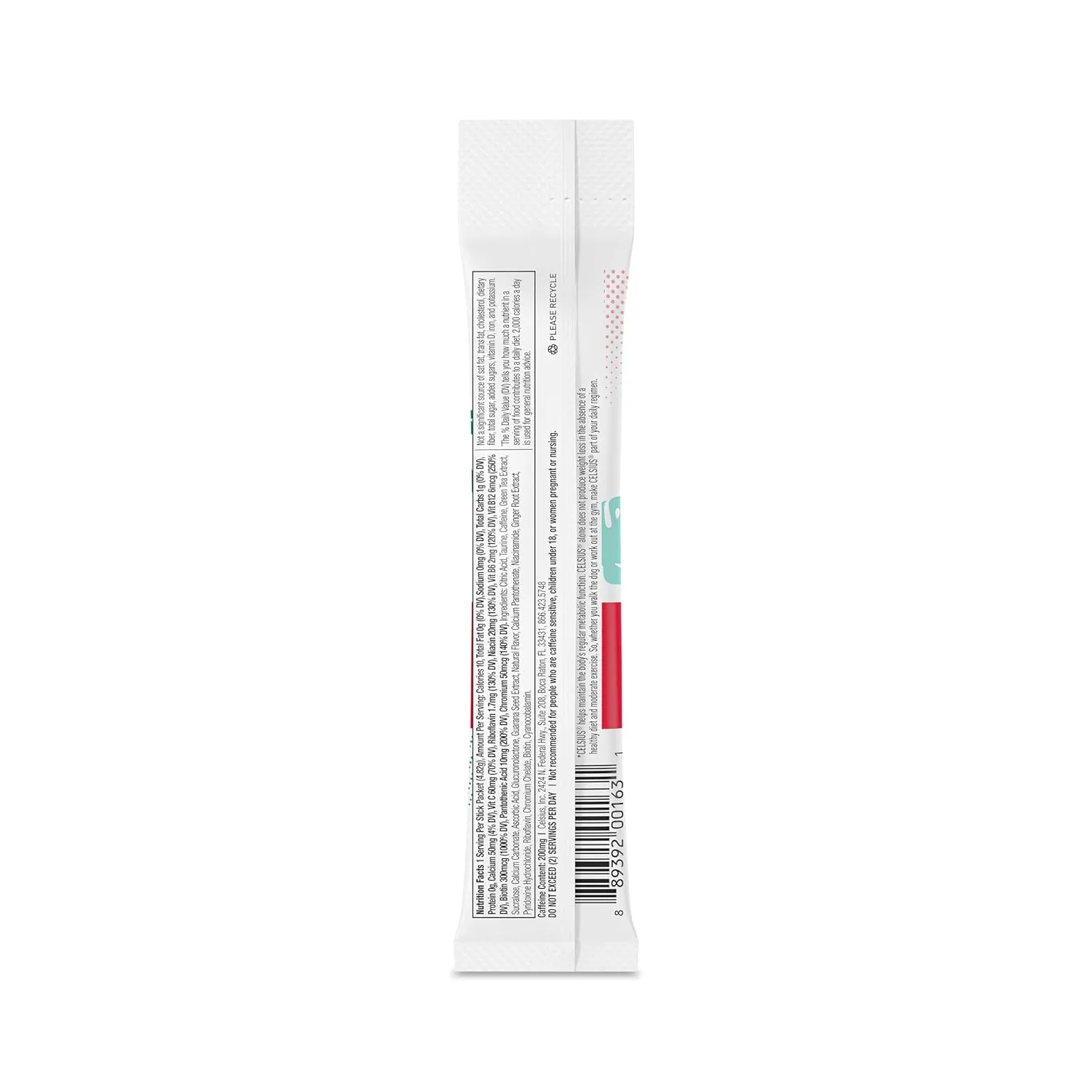 CELSIUS® On-the-Go Powder Sticks Peach Vibe, Essential Energy 2.6 Oz (14 Sticks per Pack)