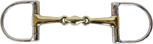 CHALLENGER Horse English Riding Double Jointed Dee-Ring Dog Bone Snaffle Horse Bit 35568VAR