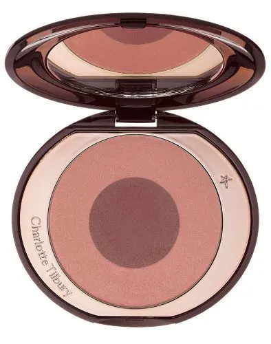 CHARLOTTE TILBURY Cheek to Chic Swish & Glow Blusher in Sex on Fire - Powder - Luminous Finish - Pink - Compact Palette