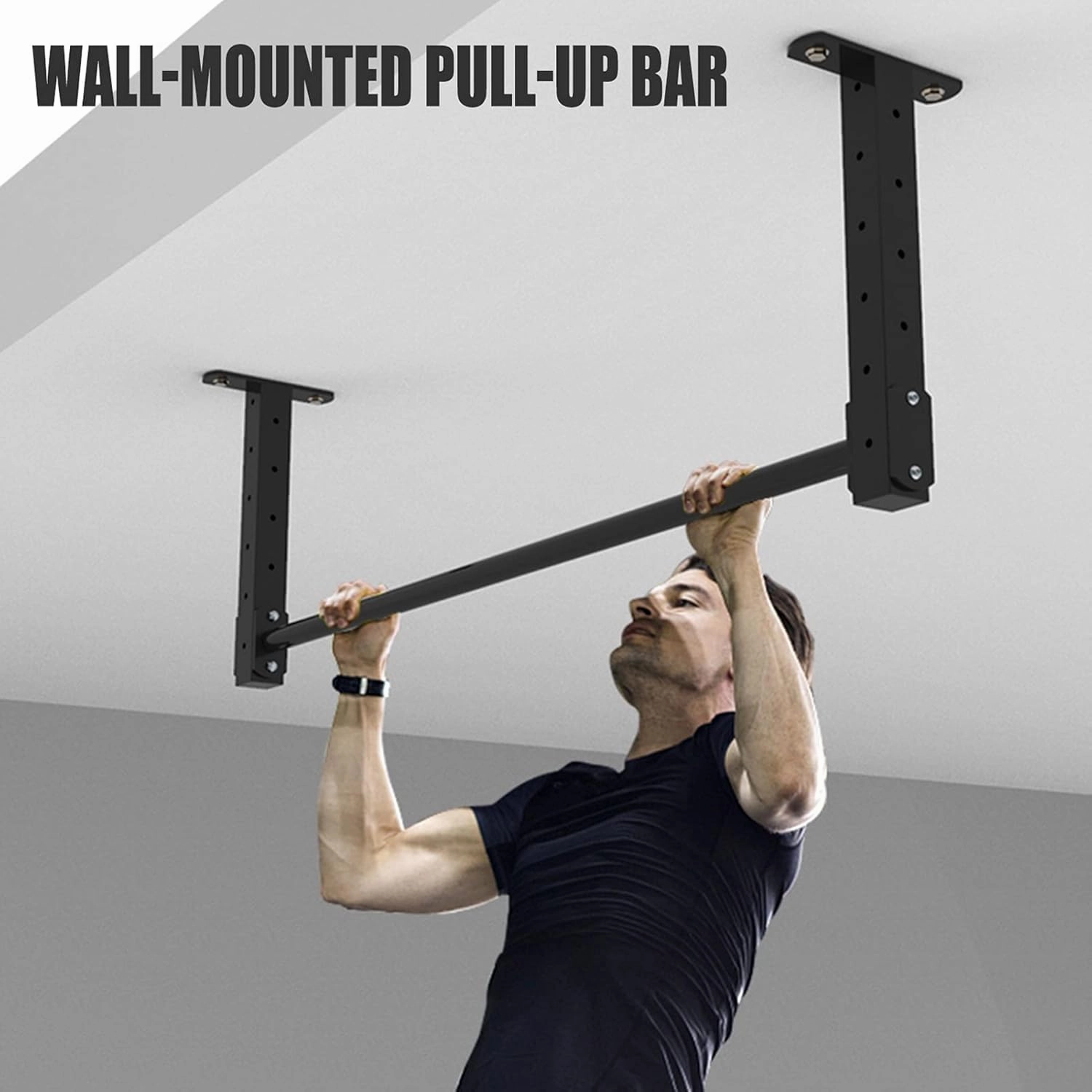 Chin Up Bars Wall Mounted Chin Up Bar, Cross Beam Fitness Horizontal Bar, Home Strength Training Equipment，Load 250kg, 2colors