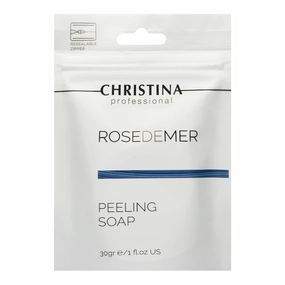 Christina Rose de Mer Peeling Soap - 30g - AHA Exfoliating Face Wash with Coral Powder to Remove Dead Cells & Open Keratin Plugs - For Combination, Dry, Normal, & Oily Skin Types