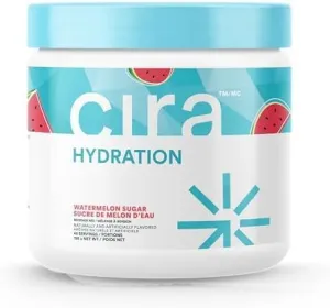 Cira Hydration Powder (45 Servings) - Electrolyte Drink Mix with Himalayan Salt for Dehydration Relief and Recovery - Watermelon Sugar