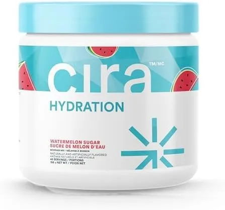 Cira Hydration Powder (45 Servings) - Electrolyte Drink Mix with Himalayan Salt for Dehydration Relief and Recovery - Watermelon Sugar