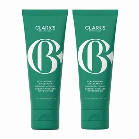 Clark's Botanicals Heal   Hydrate B3 Cleanser, Daily Deep Clean Niacinamide Face Wash with Vitamin C, 4 Oz (Pack of 2)