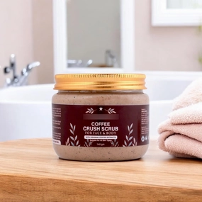 Coffee Crush Body & Face Scrub | Exfoliation & De-Tan | Enriched with Walnut Powder | Unisex | 140g