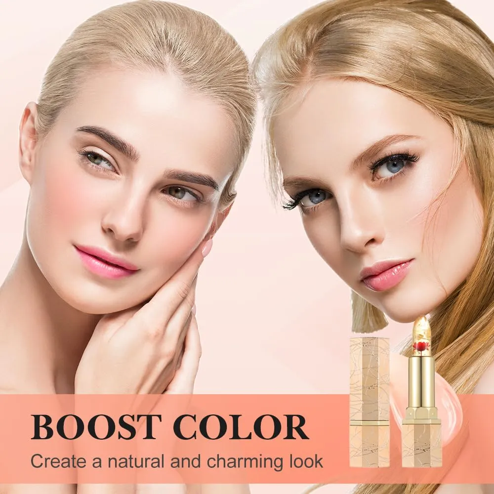Color Changing Lipstick, 2025 New Gold Color Changing Lipstick for Women, Long Lasting Lip Gloss Moisturizing Lip Stain Makeup (01 02)