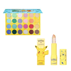 ColourPop x Pokémon Bundle - Pallet Town Eyeshadow Palette & pH Lip Balm Color Changing Lip Balm (2 Count)