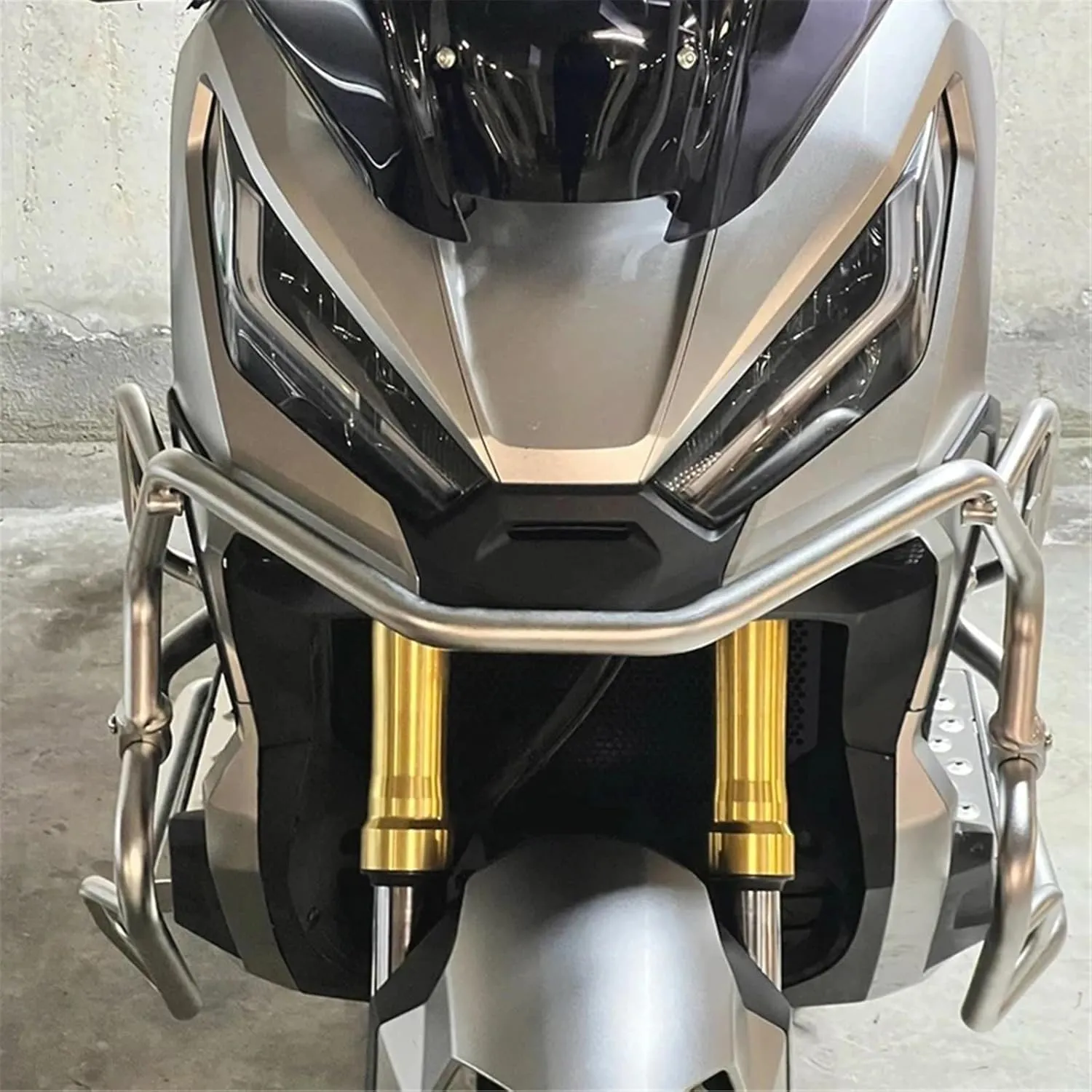 Compatible with H-onda X-ADV750 2021-2024 Motorcycle 304 Stainless Steel Engine Tank Guard Highway Crash Bars Bumper Stunt Cage Protector(Lower Black Only)