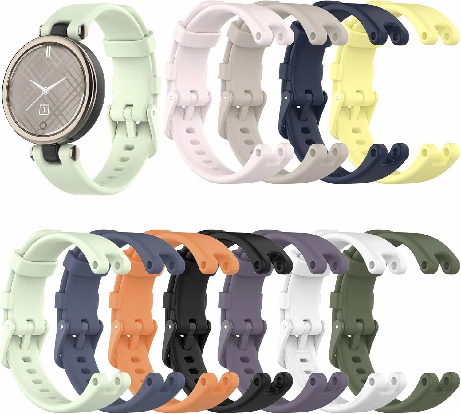 Compatible with Garmin Lily/Lily 2 Bands, Replacement Silicone Water Resistant Fitness Watch Wrist Band Strap for Lily/Lily 2 Smartwatch with Adapter Tools Accessories