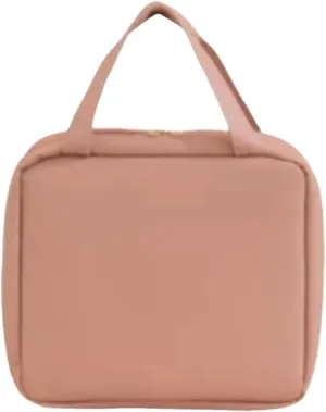 Cosmetic bag Travel cosmetic bag Travel toiletry bag Portable large capacity travel cosmetic bag Cosmetic bag with LED ring light three-speed light source (Peach powder/full screen mirror)