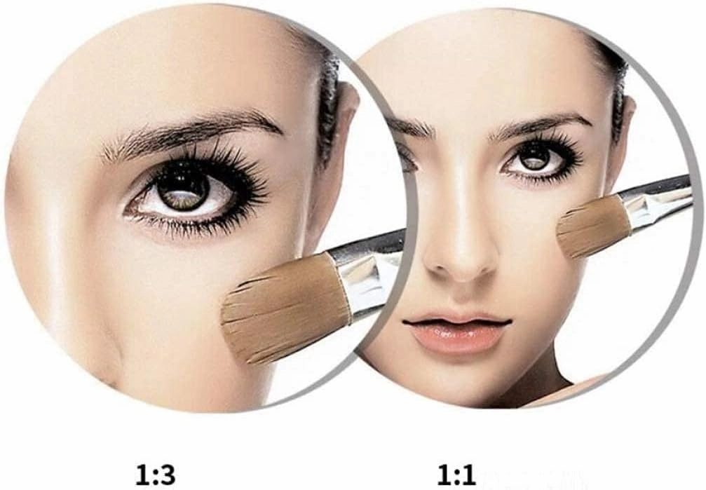 Cosmetic Mirror Makeup Vanity Mirror, Desktop Two-Sided Beauty Mirror 3X Magnification Cosmetic Mirror 360° Swivel Bathroom Little Mirror