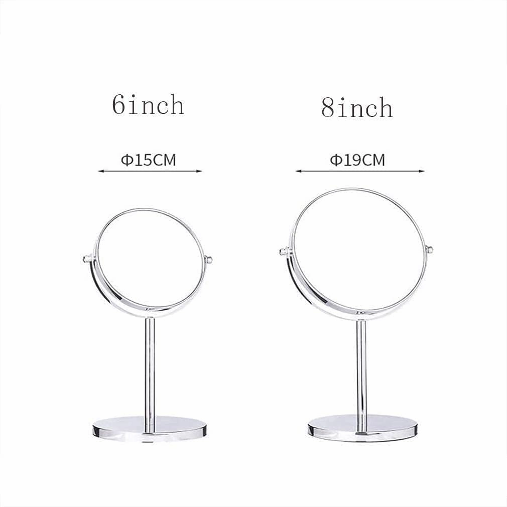 Cosmetic Mirror Makeup Vanity Mirror,Desktop Two-Sided Beauty Mirror 3X Magnification Cosmetic Mirror 360° Swivel Bathroom Mirror Little Mirror(6inch)