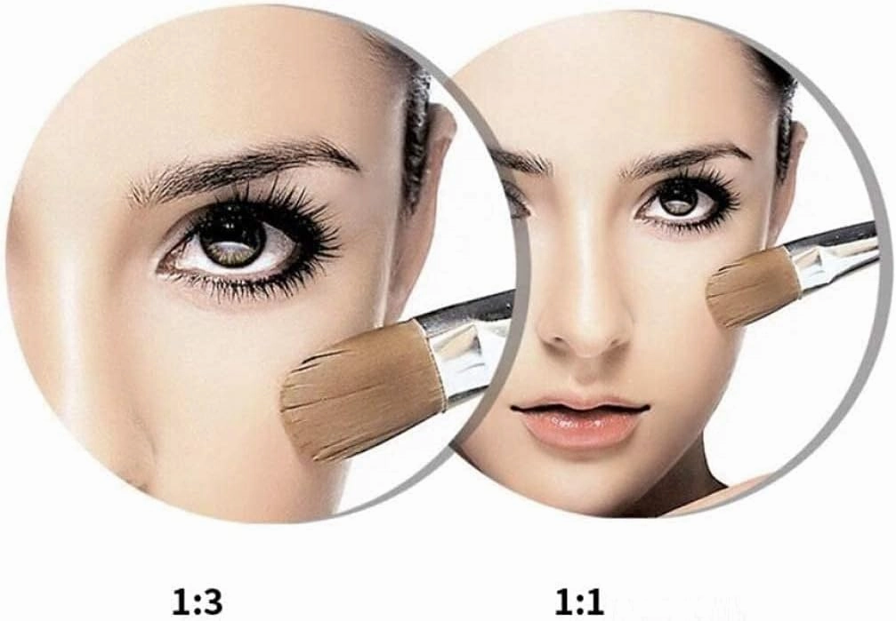 Cosmetic Mirror Makeup Vanity Mirror, Desktop Two-Sided Beauty Mirror 3X Magnification Cosmetic Mirror 360° Swivel Bathroom Mirror Little Mirror, Silver