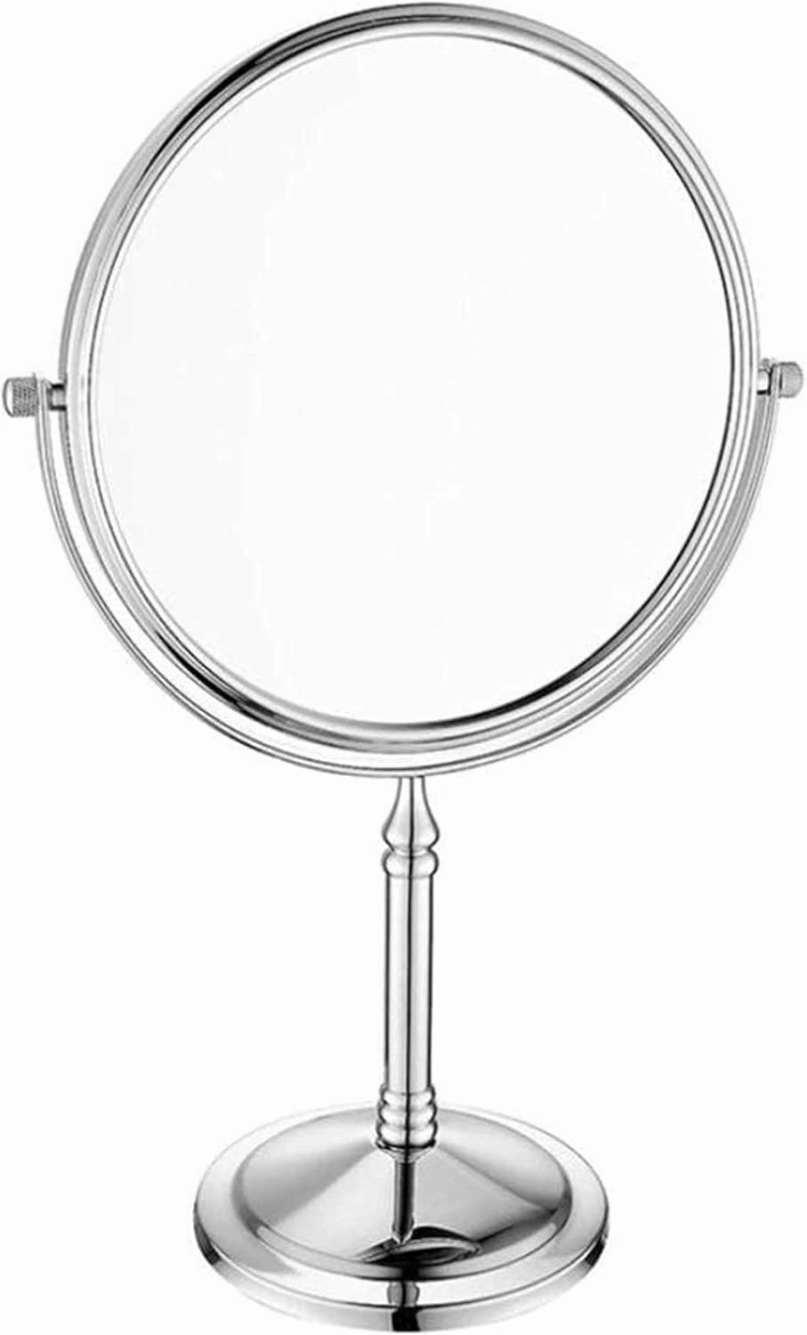 Cosmetic Mirror Makeup Vanity Mirror, Desktop Two-Sided Beauty Mirror 3X Magnification Cosmetic Mirror 360° Swivel Bathroom Mirror Little Mirror, Silver