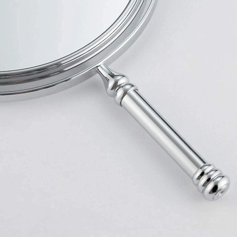 Cosmetic Mirror Makeup Vanity Mirror, Desktop Two-Sided Beauty Mirror 3X Magnification Cosmetic Mirror 360° Swivel Bathroom Mirror Little Mirror, Silver