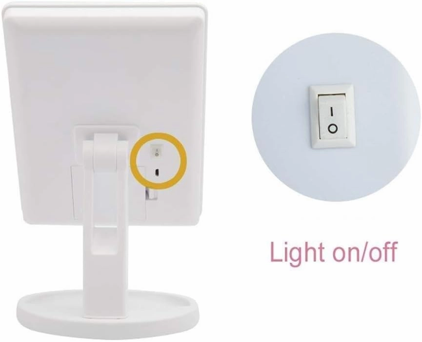 Cosmetic Vanity Mirror High-end Led Makeup Mirror with Light-Emitting Touch Desktop Mirror USB Power Supply Vanity Mirror Lighted Makeup Mirror