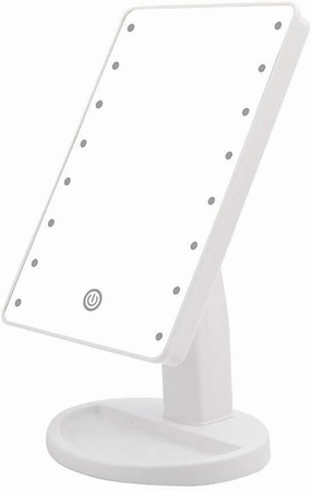 Cosmetic Vanity Mirror High-end Led Makeup Mirror with Light-Emitting Touch Desktop Mirror USB Power Supply Vanity Mirror Lighted Makeup Mirror