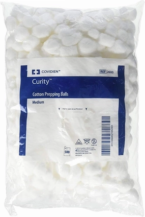 Cotton Ball Kendall Medium 100% Cotton Nonsterile - 4000/Cs (Mfn # 2600)