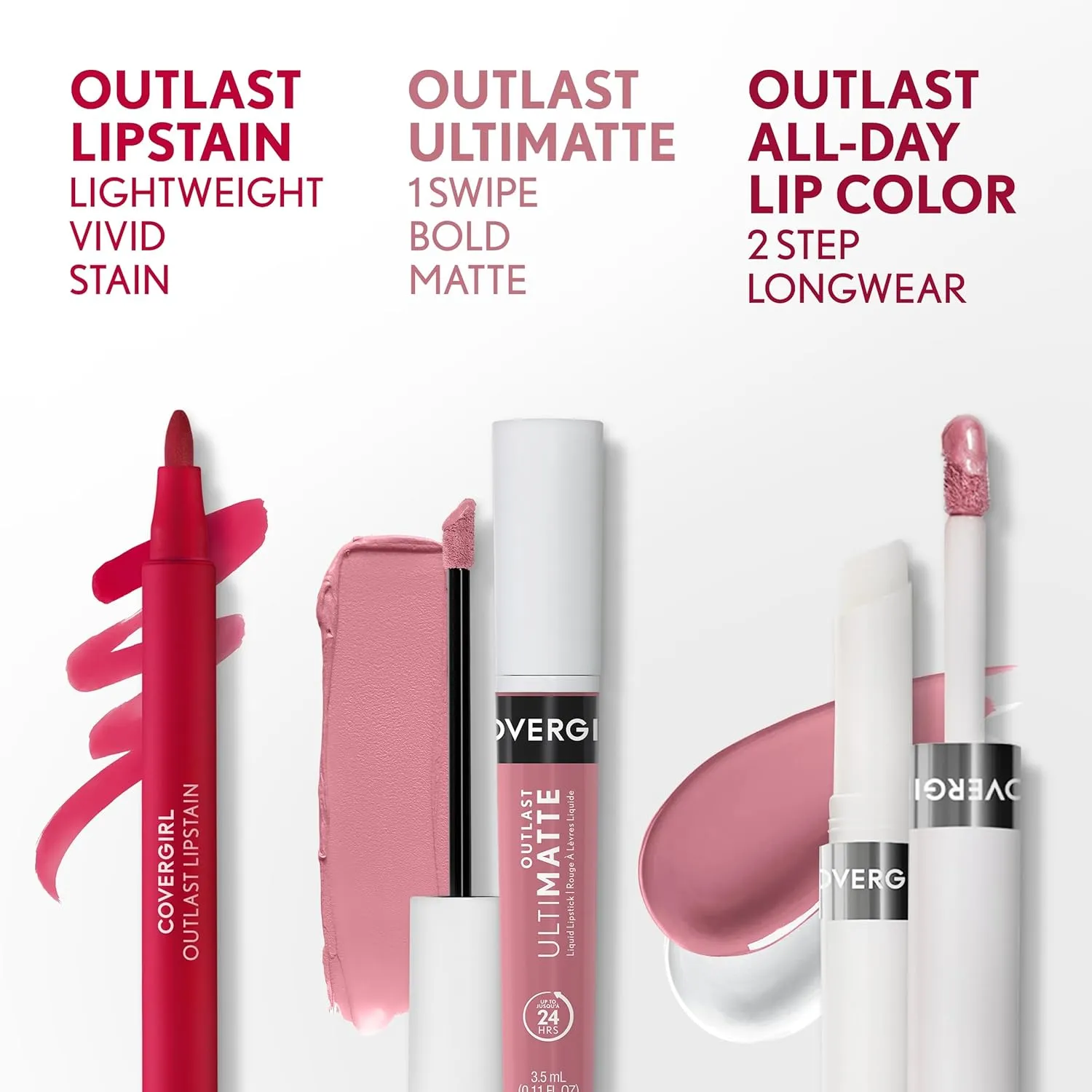 Covergirl Outlast All-day Moisturizing Lip Color, Plum Berry, 1 Count (Pack of 2) (Packaging may vary)