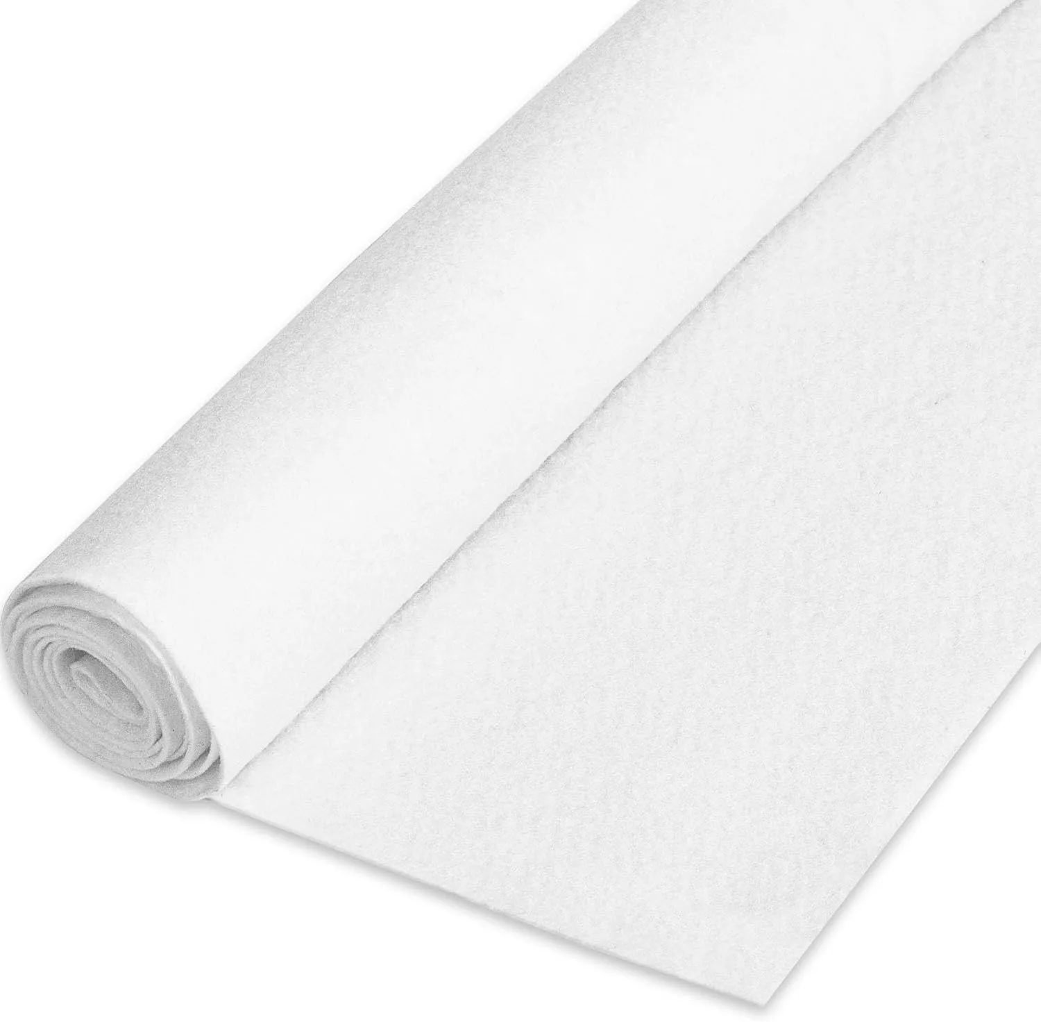 Craft Felt Fabric by The Yard Thickness 1.6mm 36" x 72" Soft and Durable Felt Fabric for Sewing Crafts Blankets DIY Creative Project (White)