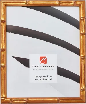 Craig Frames Vintage Gold Bamboo Composite Picture Frame, 5 by 7-Inch