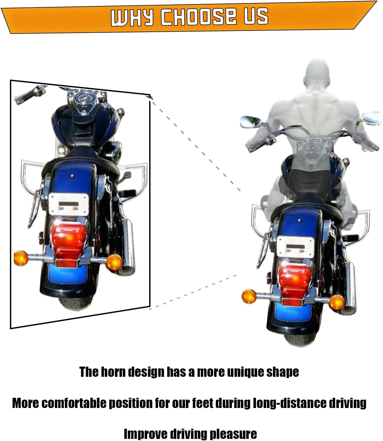 Crash Bar Engine Guard Highway Freeway Bar for Suzuki VL800 Intruder Volusia 800 C50 M50 Boulevard 2005-2022 (Silver)
