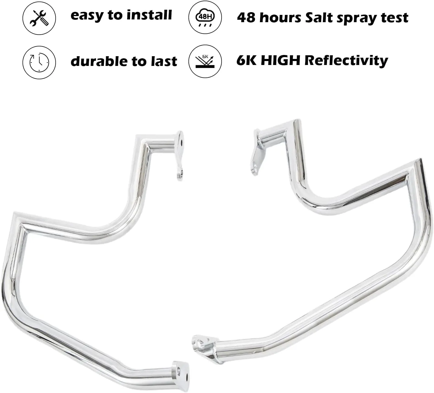 Crash Bar Engine Guard Highway Freeway Bar for Suzuki VL800 Intruder Volusia 800 C50 M50 Boulevard 2005-2022 (Silver)