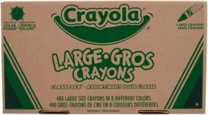 Crayola Crayon Classpack - 400ct (8 Colors), Large Crayons for Kids, Bulk School Supplies, Teacher Classroom Must Have, 3 