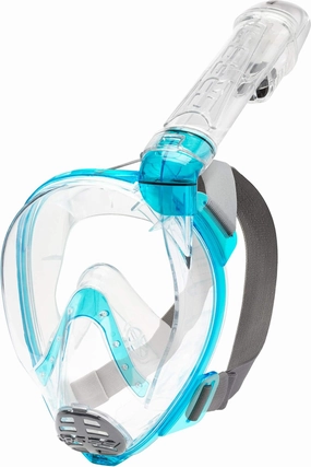 Cressi Adult Snorkeling Full Face Mask - Wide Clear View, Anti-Fog System - Easy Breathing: Safety First - Baron: Designed in Italy