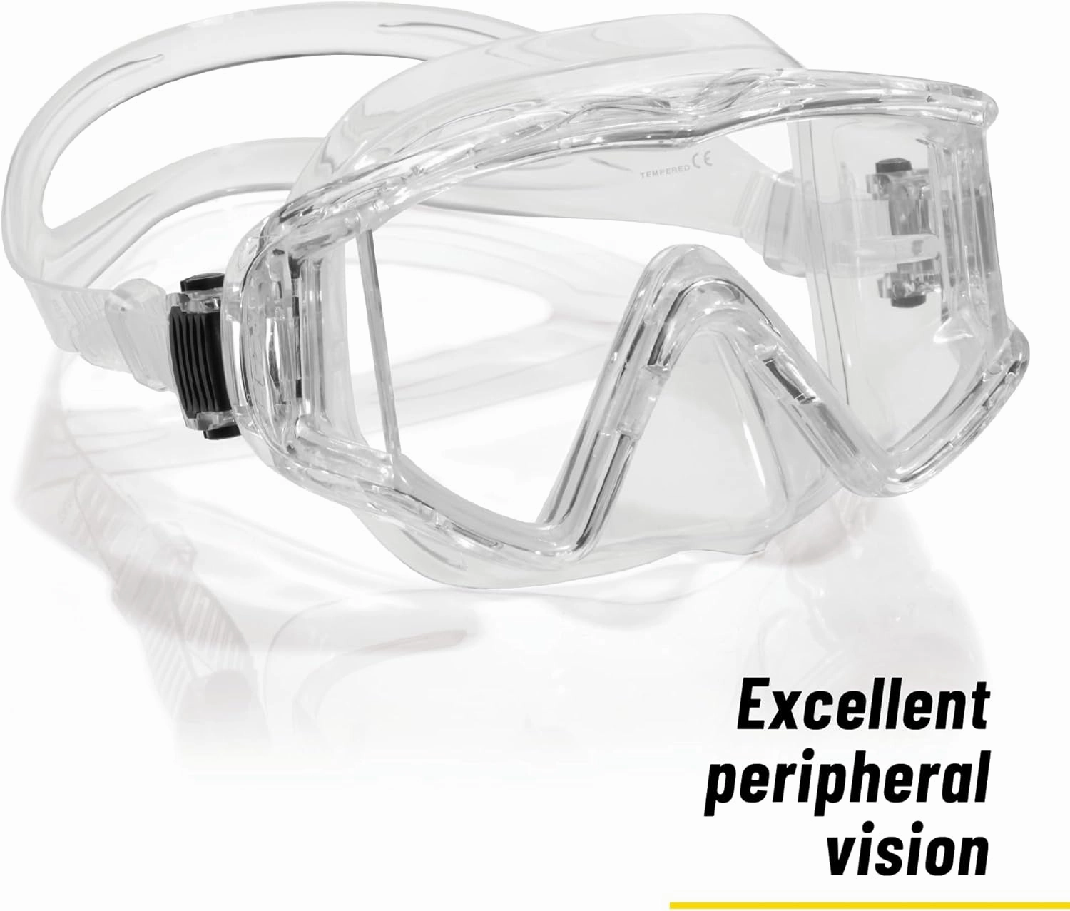 Cressi Large Wide View Mask for Scuba Diving & Snorkeling | Pano 3: designed in Italy