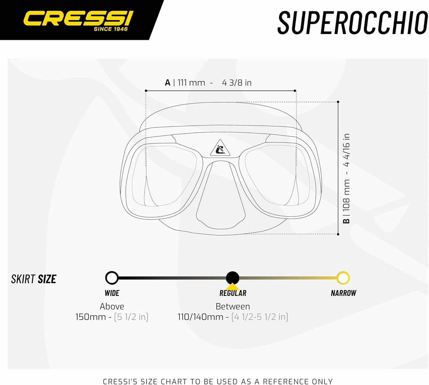 Cressi Superocchio Freediving Mask